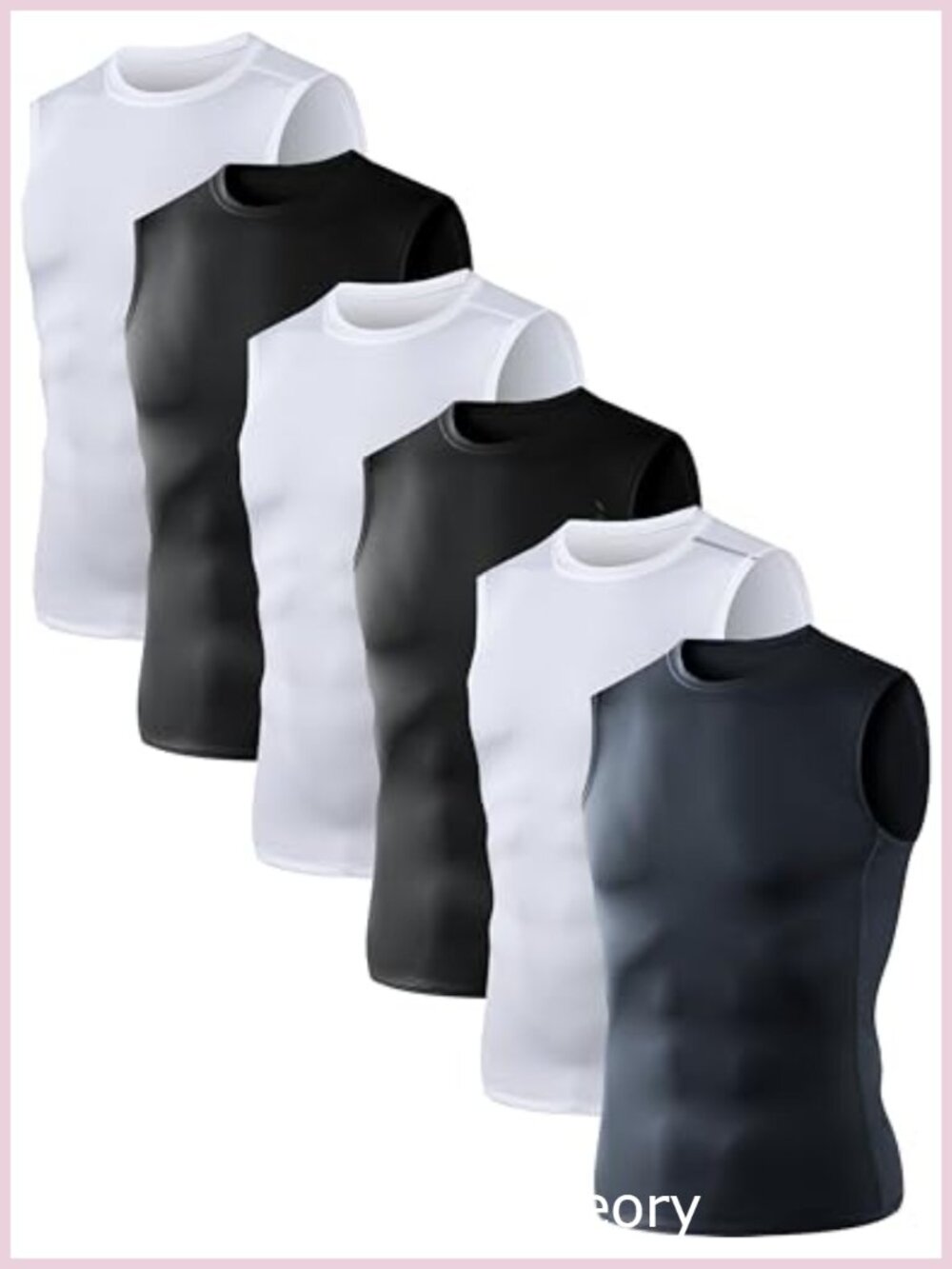 Men's Sleeveless Compression Tank Tops Base Layer Athletic Shirts